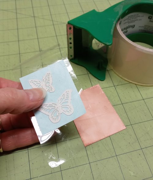 Judy Larson's No Rolling Mill- No Problem - , Metalwork, Stamping, Stamps, Design, Place the texture sheet face down on the sheet metal.